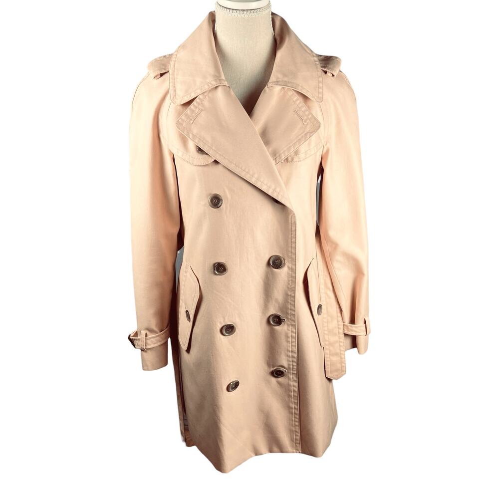 Coach Quartz Pink Double Breasted Belted Trench Coat Size 4 - Picture 14 of 16